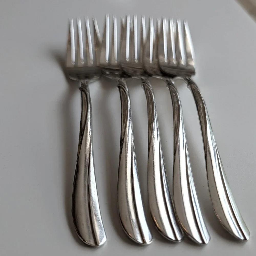 5 Old Company Plate Radiance Silverplate Dinner Forks Vintage IS MCM‎ 6.75